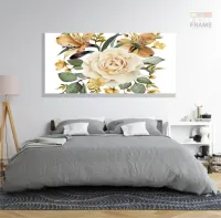 Quadro Decorativo Flor Grande 130x60 em Tecido Canvas - Foto 6