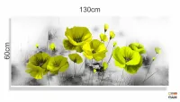Quadro Decorativo Flores Amarelas 130x60 em Tecido Canvas - Foto 3