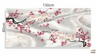 Quadro Decorativo Flores Cerejeira Estilo 3d em Tecido canvas 130x60 - Foto 3