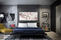 Quadro Decorativo Flores Cerejeira Estilo 3d em Tecido canvas 130x60 - Foto 4
