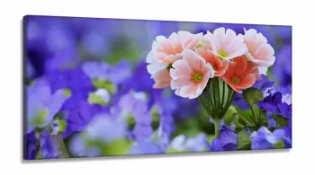 Quadro Decorativo Flores Escritório em Tecido Canvas  130x60