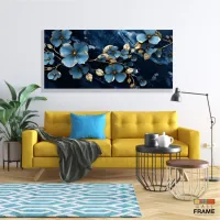 Quadro Decorativo Flores Modernas em Tecido Canvas 130x60 cm - Foto 7