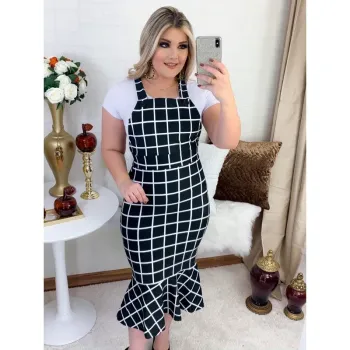 Jardineira Salopete moda evangélica.