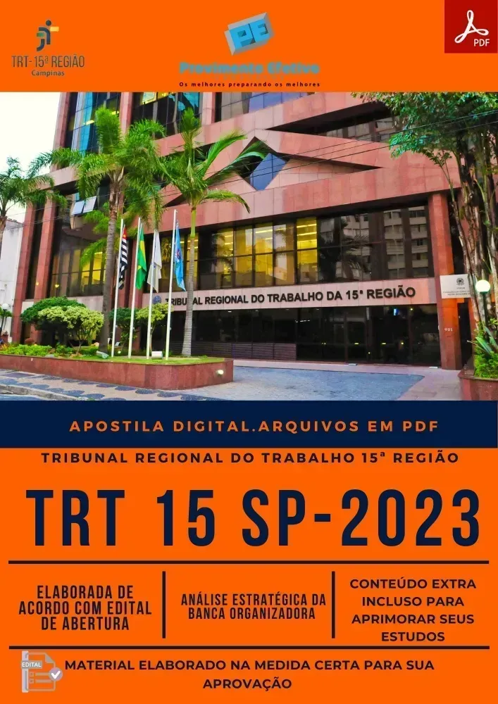 Apostila TRT 15 SP Engenharia Analista 2023 Imagem
