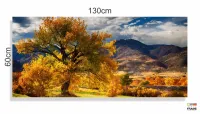 Quadro Decorativo Paisagem Árvore Amarela em Tecido Canvas 130x60 - Foto 3