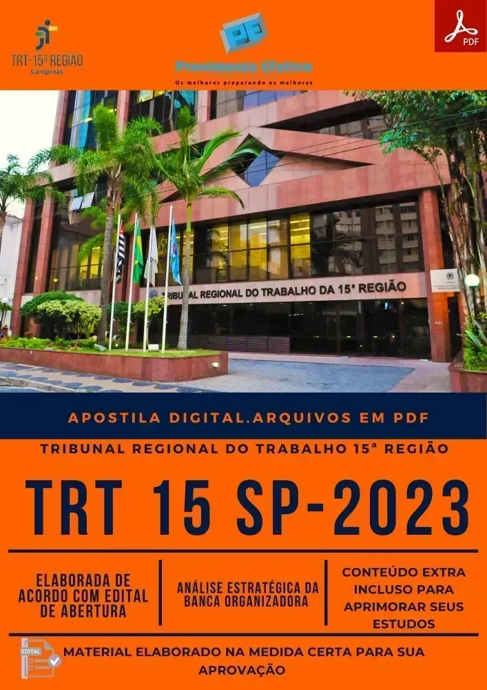 Apostila TRT 15 SP Engenharia Elétrica Analista 2023 Imagem