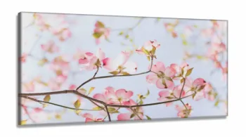Quadro Flores e Plantas Paisagem em Tecido Canvas 130x60