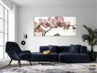 Quadro Flores Orquídeas Para Sala Recepção em Tecido Canvas 130x60 - Foto 5