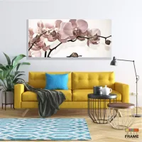 Quadro Flores Orquídeas Para Sala Recepção em Tecido Canvas 130x60 - Foto 7