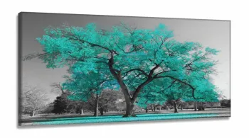 Quadros Decorativos Arvore Vida Tiffany Sala Quartoem Tecido Canvas 130x60
