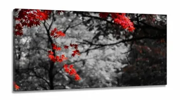 Quadro Decorativo Outono Paisagem em Tecido Canvas 130x60