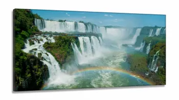 Quadro Decorativo Paisagem Cataratas Do Iguaçu  em Tecido Canvas 130x60