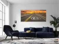 Quadro Decorativo Paisagem Rota 66 Mosaico em Tecido Canvas 130x60 - Foto 5