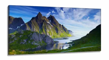 Quadro decorativo Paisagem verde Natureza - Telaem Tecido Canvas 130x60