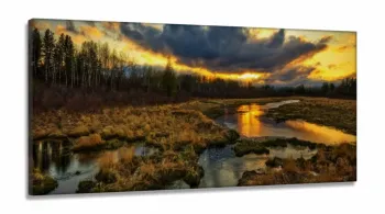 Quadro Decorativo Paisagens - Terra - Natureza - Tela em Tecido Canvas 130x60