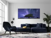 Quadro Decorativo Paisagens Árvore Noturna em Tecido Canvas 130x60 - Foto 5