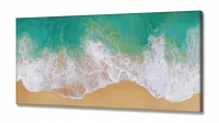 Quadro Decorativo Praia Mar Onda em Tecido Canvas 130x60 - Foto 2