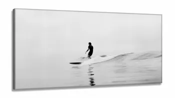 Quadro Decorativo Praia Onda Surf em Tecido Canvas 130x60