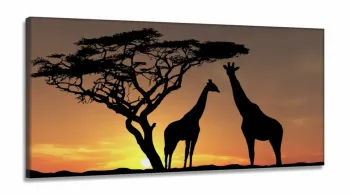 Quadro Em Tecido Africa Paisagens Natureza em Tecido Canvas 130x60