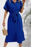 SHEIN Clasi Vestido camisa manga de asa de morcego com cinto - Foto 2