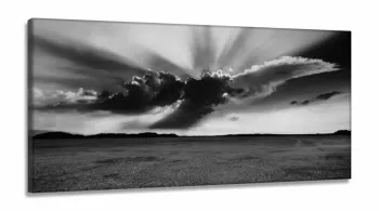 Quadro Paisagem Decorativo Preto E Branco Com Tela em Tecido Canvas 130x60