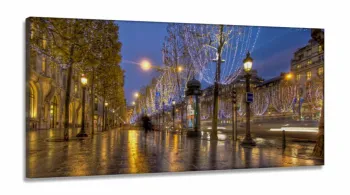 Quadro Paris Paisagem Interiores Salaem Tecido Canvas 130x60