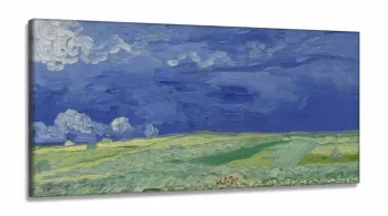 Quadro Van Gogh Paisagem Campos Trigo Decorativoem Tecido Canvas 130x60