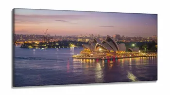Quadros Decorativos Australia Sydney Paisagem em Tecido Canvas 130x60