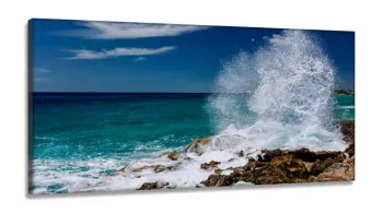 Quadros Decorativos Mar Praia em Tecido Canvas 130x60