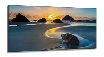 Quadros Decorativos Paisagem Praia em tecido canvas 130x60
