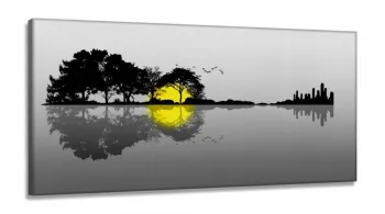 Quadros Decorativos Paisagem Violão Quarto em tecido canvas 130x60 m02