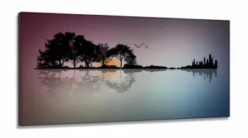 Quadros Decorativos Paisagem Violão Quartoem tecido canvas 130x60 m03