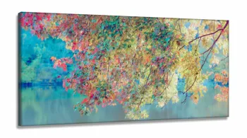 Quadros Decorativos paisagens flores campos florestas matas em tecido canvas 130x60