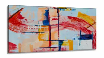 Quadro Abstrato Decorativo Pintura em Tecido Canvas 130x60 cm