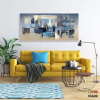 Quadro Abstrato Pintura  em Tecido Canvas 130x60 cm - Foto 7