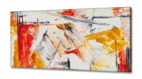 Quadro Abstrato Pintura Artistico em Tecido Canvas 130x60 cm - Foto 2