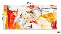 Quadro Abstrato Pintura Artistico em Tecido Canvas 130x60 cm - Foto 3