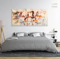 Quadro Artistico Abstrato Pintura 192 em Tecido Canvas 130x60 cm - Foto 6