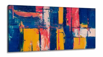 Quadro Decorativo  Pintura Abstrata em Tecido Canvas
