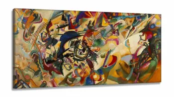 Quadro Decorativo 130x60 Sala Arte Pintura Rústica Colorida em Tecido Canvas