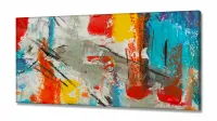 Quadro Decorativo Abstrato Moderno Pintura em Tecido Canvas 130x60 cm - Foto 2