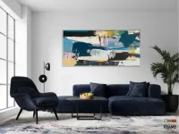 Quadro Decorativo Abstrato Pintura Artistica em Tecido Canvas 130x60 cm - Foto 5