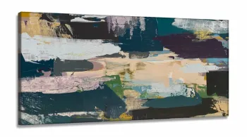 Quadro Decorativo Abstrato Pintura em Tecido Canvas 130x60 cm
