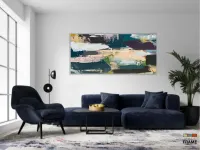 Quadro Decorativo Abstrato Pintura em Tecido Canvas 130x60 cm - Foto 5