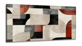 Quadro Decorativo Abstrato Pintura Escritorio sala em Tecido Canvas 130x60 cm