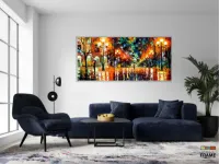 Quadro Decorativo Moderno Artistico Pintura em Tecido Canvas 130x60 cm - Foto 5