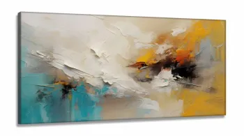 Quadro Decorativo Moderno Luxo Pintura em Tecido Canvas 130x60 cm