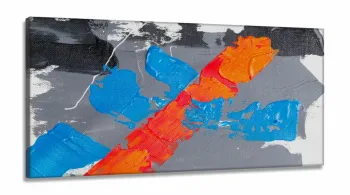 Quadro Decorativo Moderno Pintura Artistica em Tecido Canvas 130x60 cm