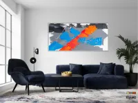 Quadro Decorativo Moderno Pintura Artistica em Tecido Canvas 130x60 cm - Foto 5