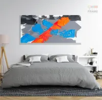 Quadro Decorativo Moderno Pintura Artistica em Tecido Canvas 130x60 cm - Foto 6